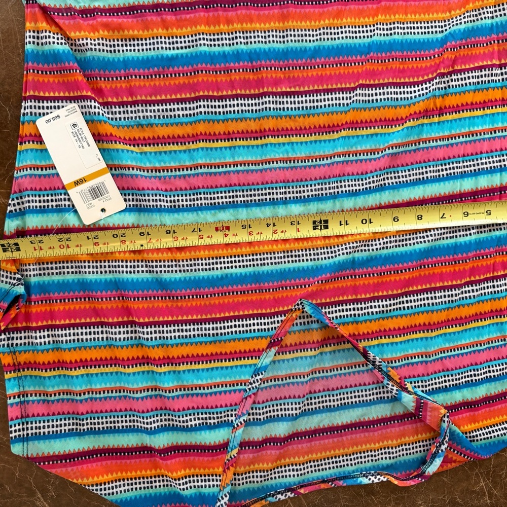Colorful Striped Swim mesh cover up
